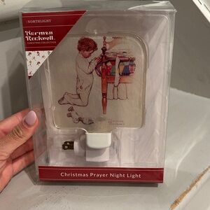 Norman Rockwell Night Light - Beige, Red, Brown